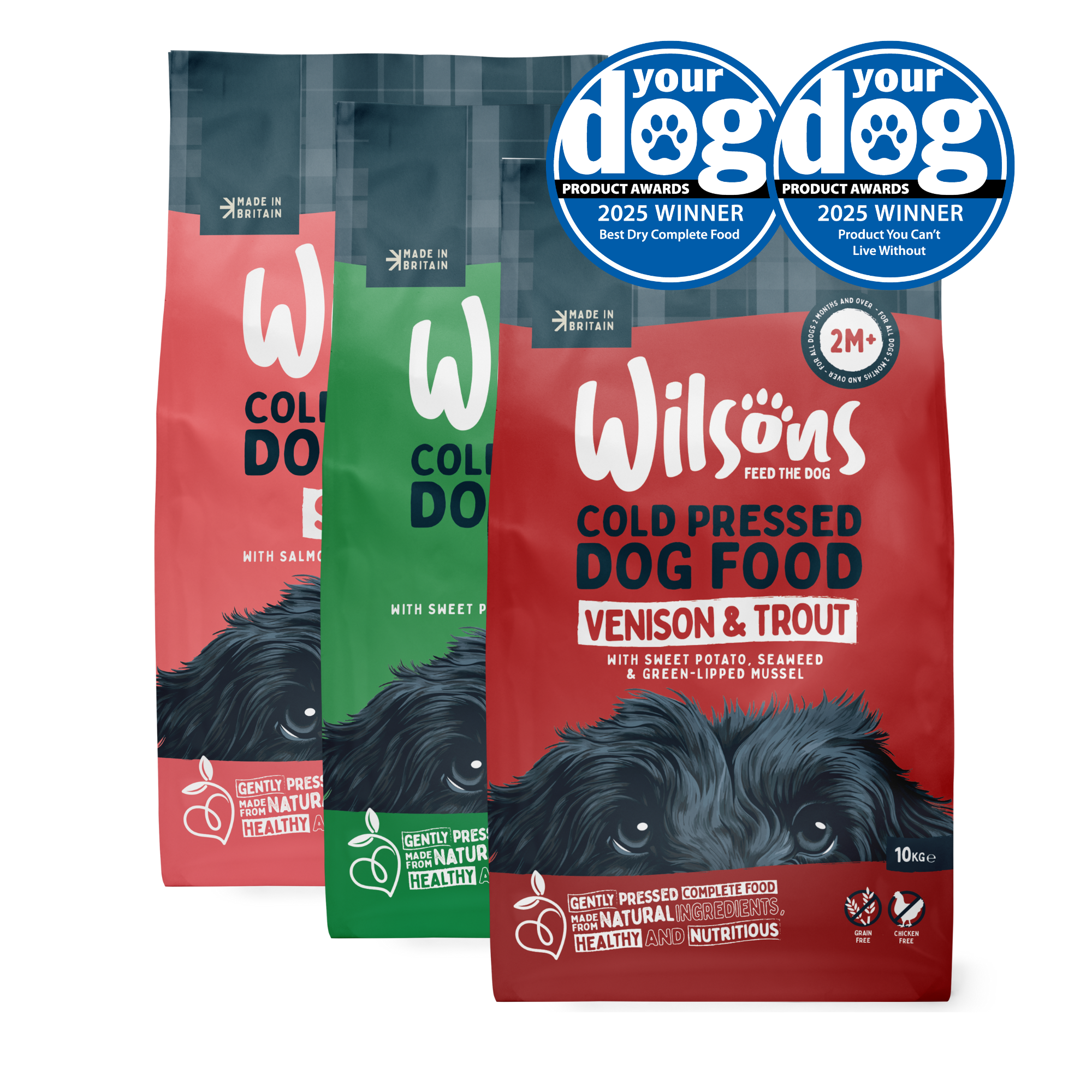 Lamb. Venison & Trout and Salmon Premium Cold Pressed Dog Food Bundle