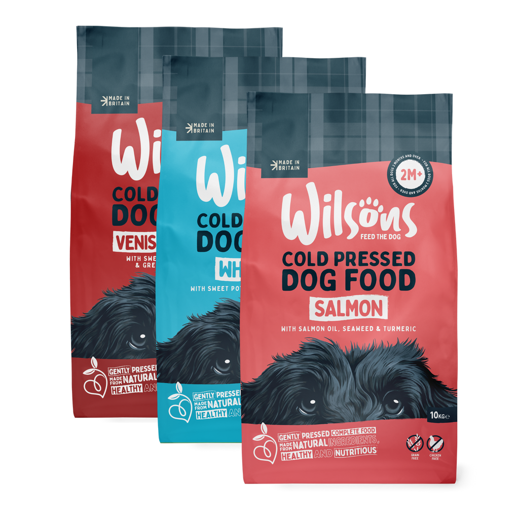 Salmon. Venison & Trout and White Fish Premium Complete Cold Pressed Dog Food Bundle