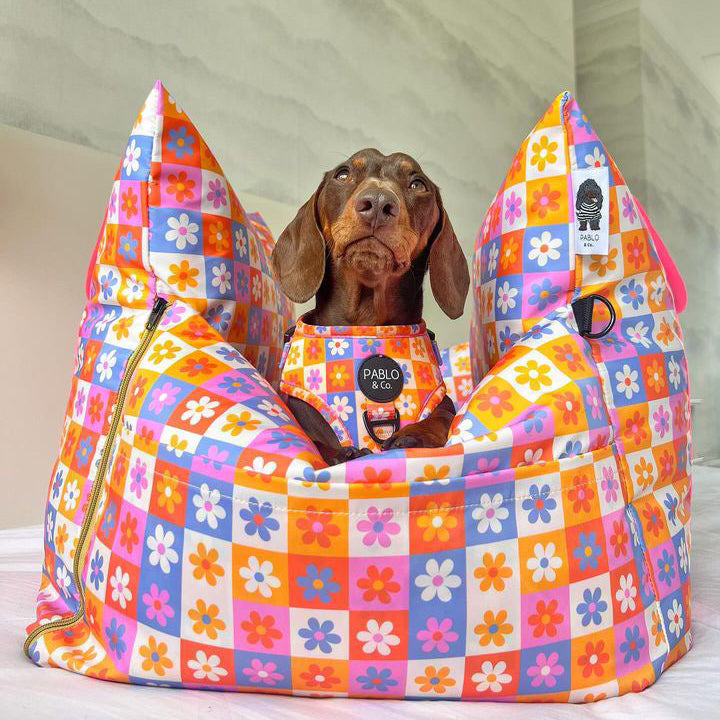 Deluxe Travel Car Bed: Daisies for Days