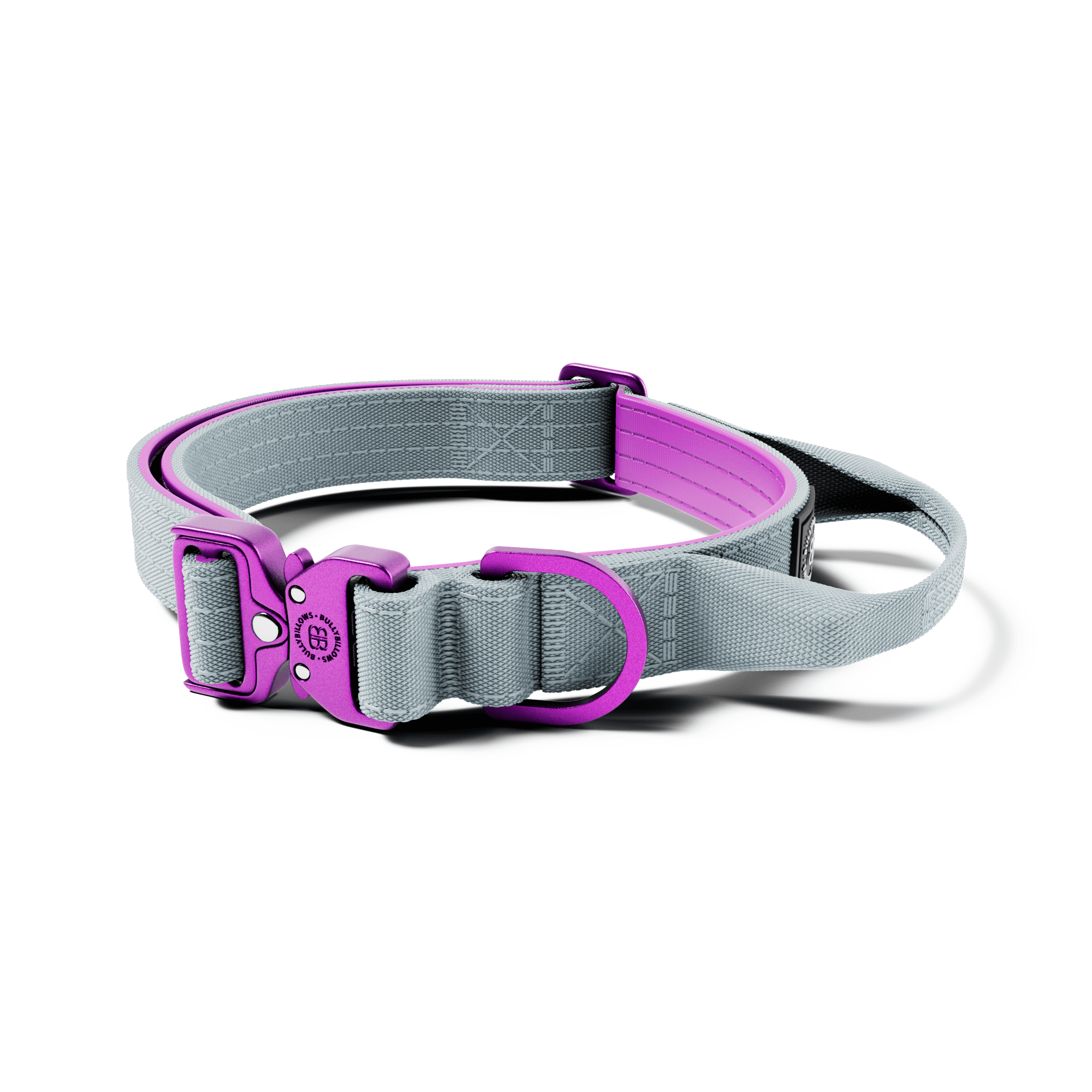 2.5cm Lighter Combat® Collar | Handle & Rated Clip - Purple x Grey