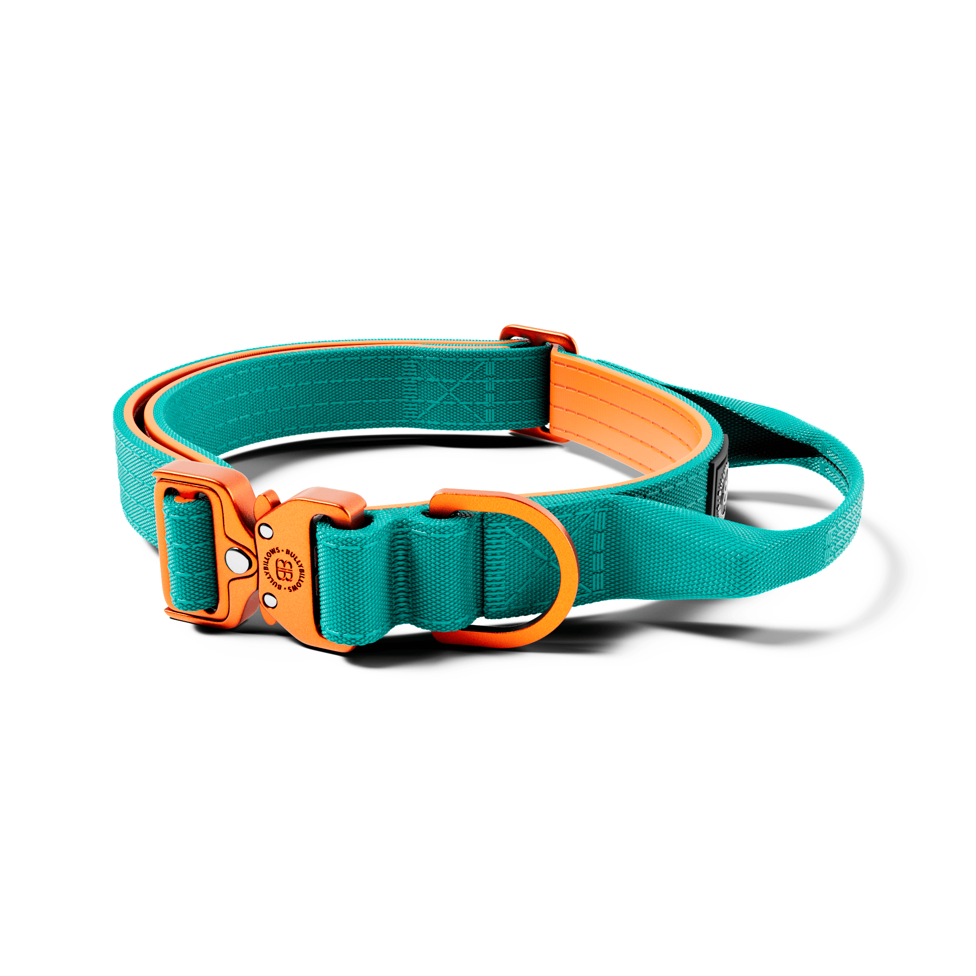 2.5cm Lighter Combat® Collar | Handle & Rated Clip - Turquoise x Orange