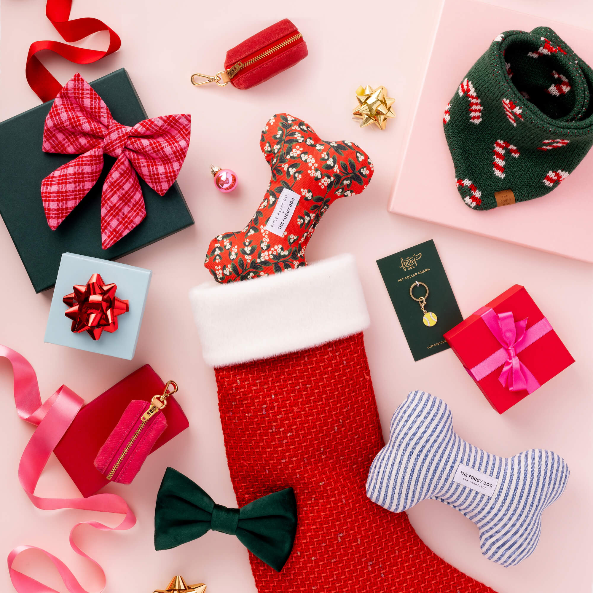 Lake Blue Stripe Dog Squeaky Toy