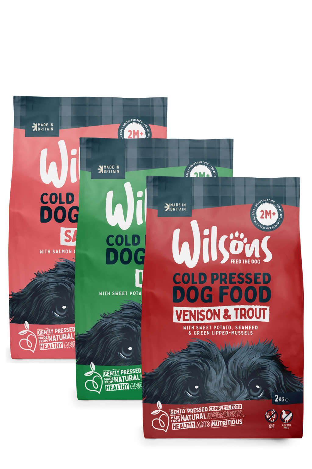 Lamb. Venison & Trout and Salmon Premium Cold Pressed Dog Food Bundle