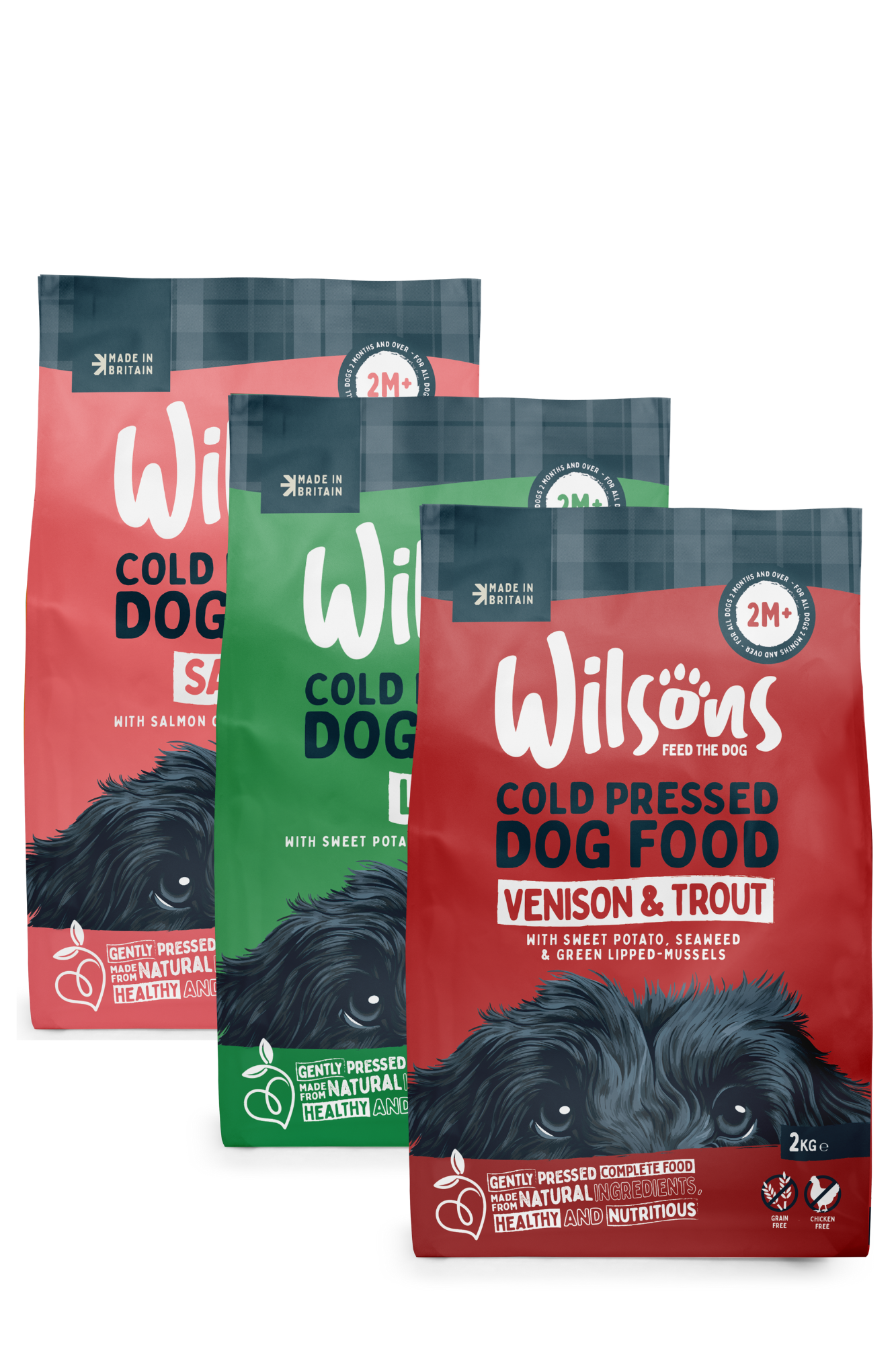 Lamb. Venison & Trout and Salmon Premium Cold Pressed Dog Food Bundle