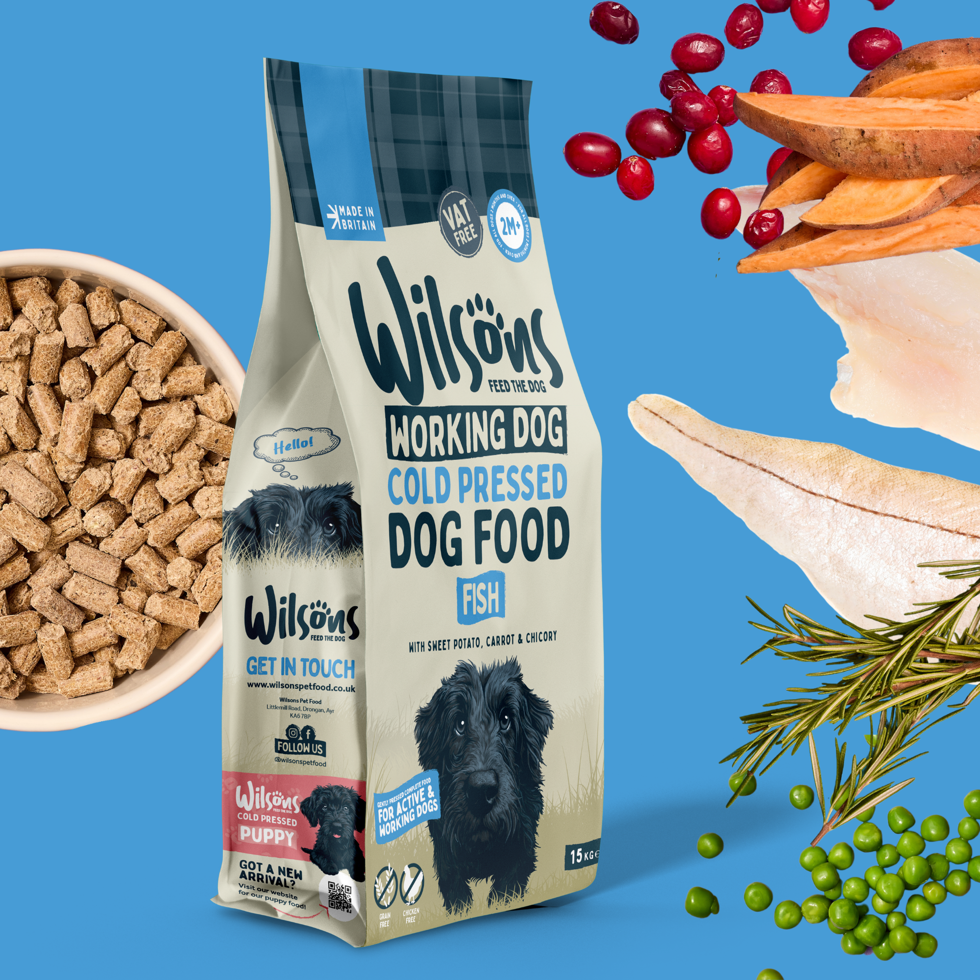 Fish Cold Pressed Working Dog Food