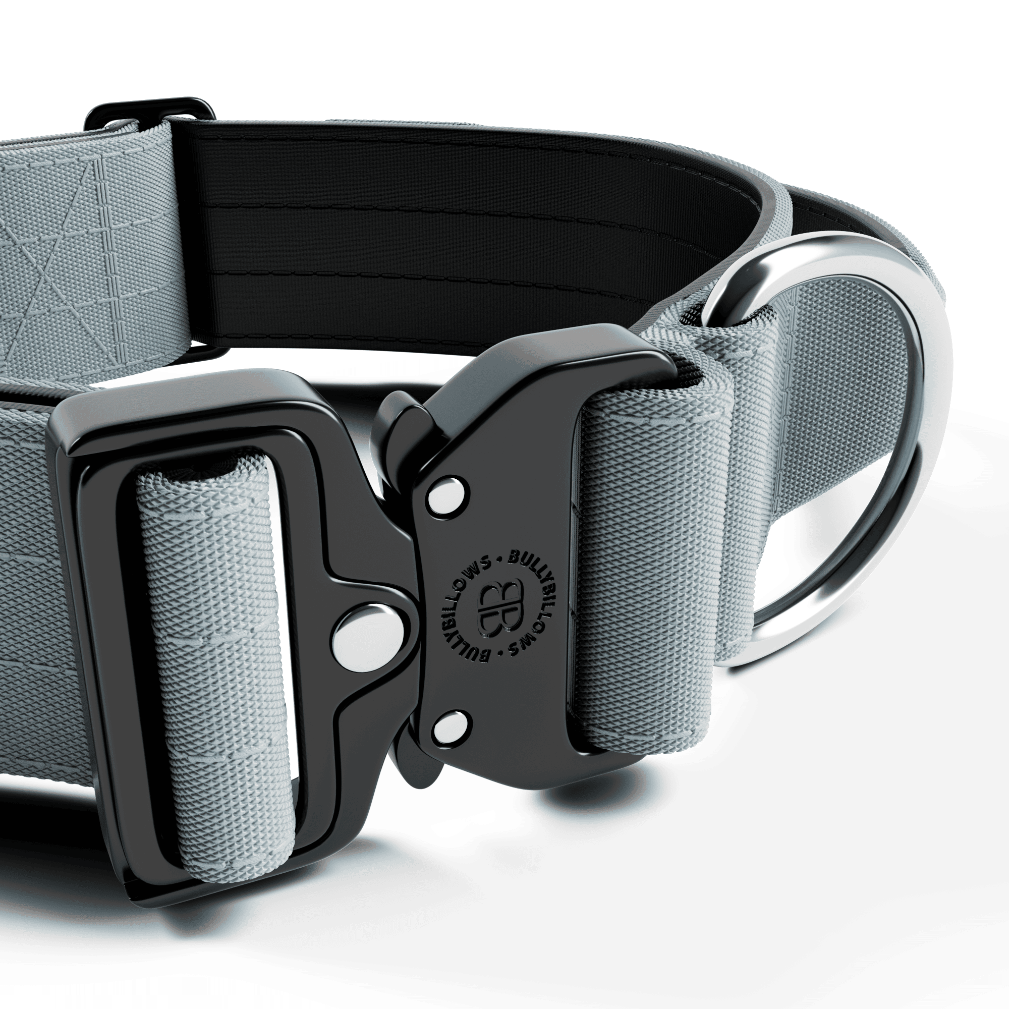5cm Combat® Collar | With Handle & Secure Clip - Metal Grey