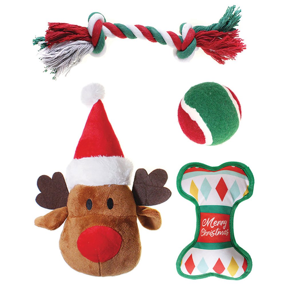 Christmas Dog Toy Gift Pack - 4pc