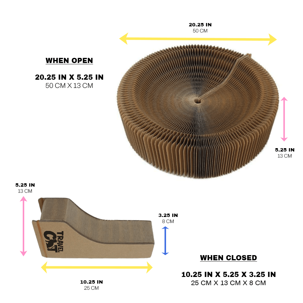 The Accordion Travel Cardboard Bed & Scratcher