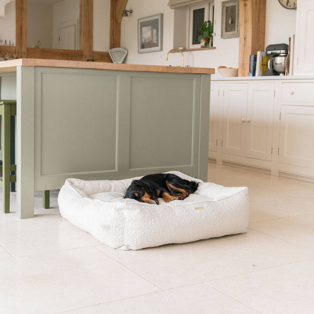 Box Bed For Dogs in Boucl¨¦ by Lords & Labradors