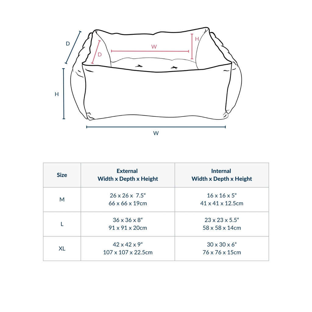 Box Bed For Dogs in Herringbone Tweed by Lords & Labradors