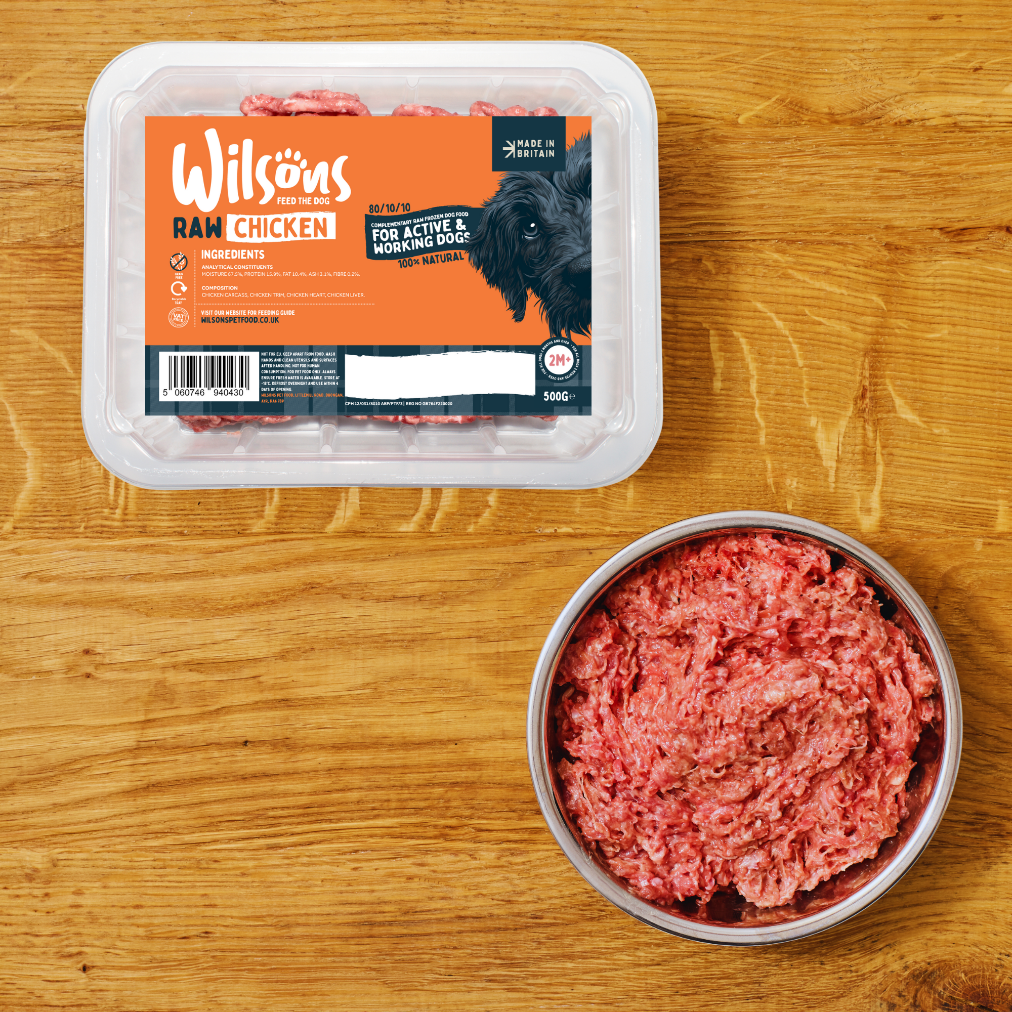 Chicken 80/10/10 Raw Frozen Dog Food