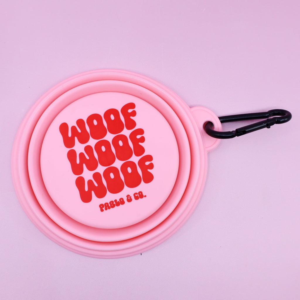 Collapsible Dog Water Bowl - Woof