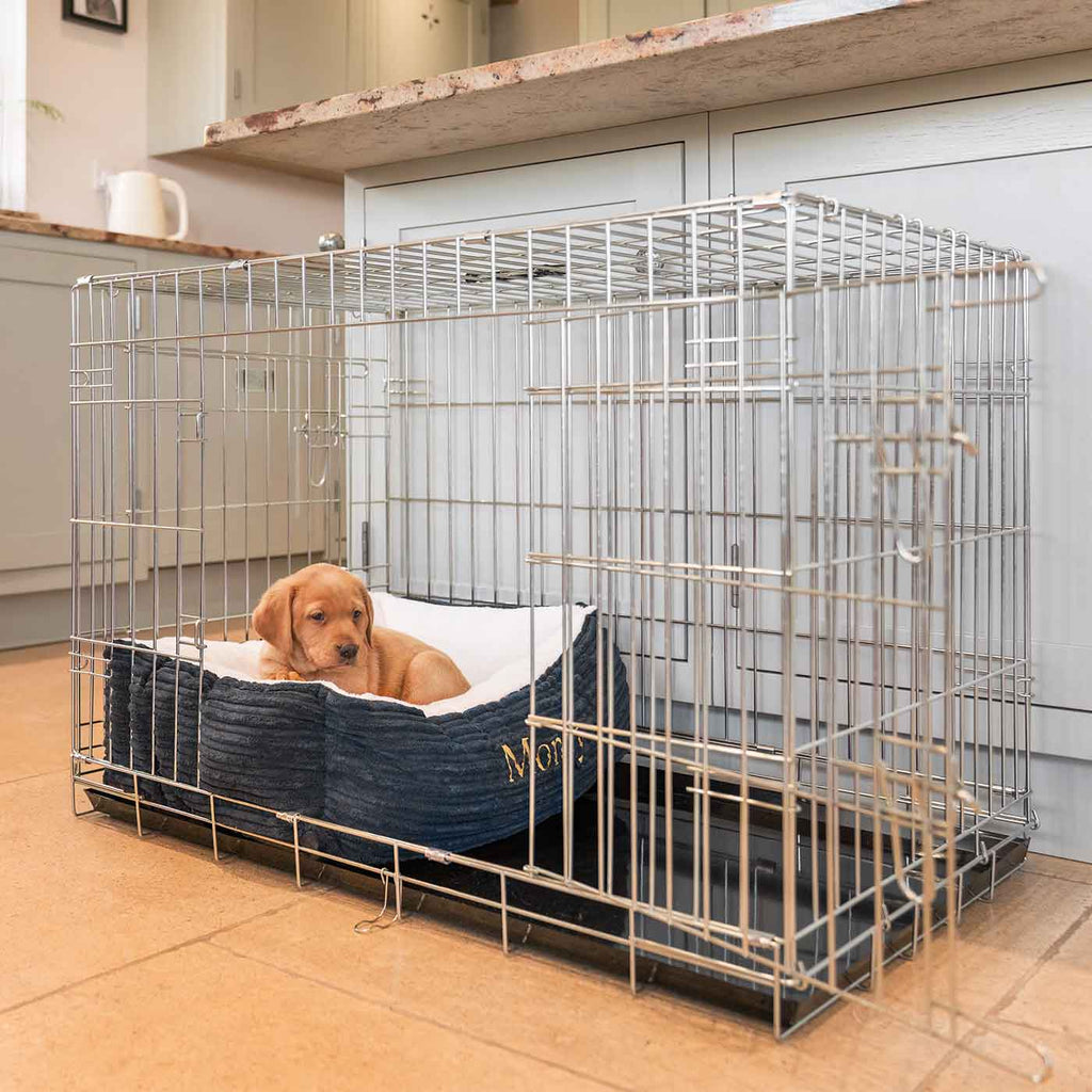 Cozy & Calming Puppy Cage Bed in Essentials Plush by Lords & Labradors