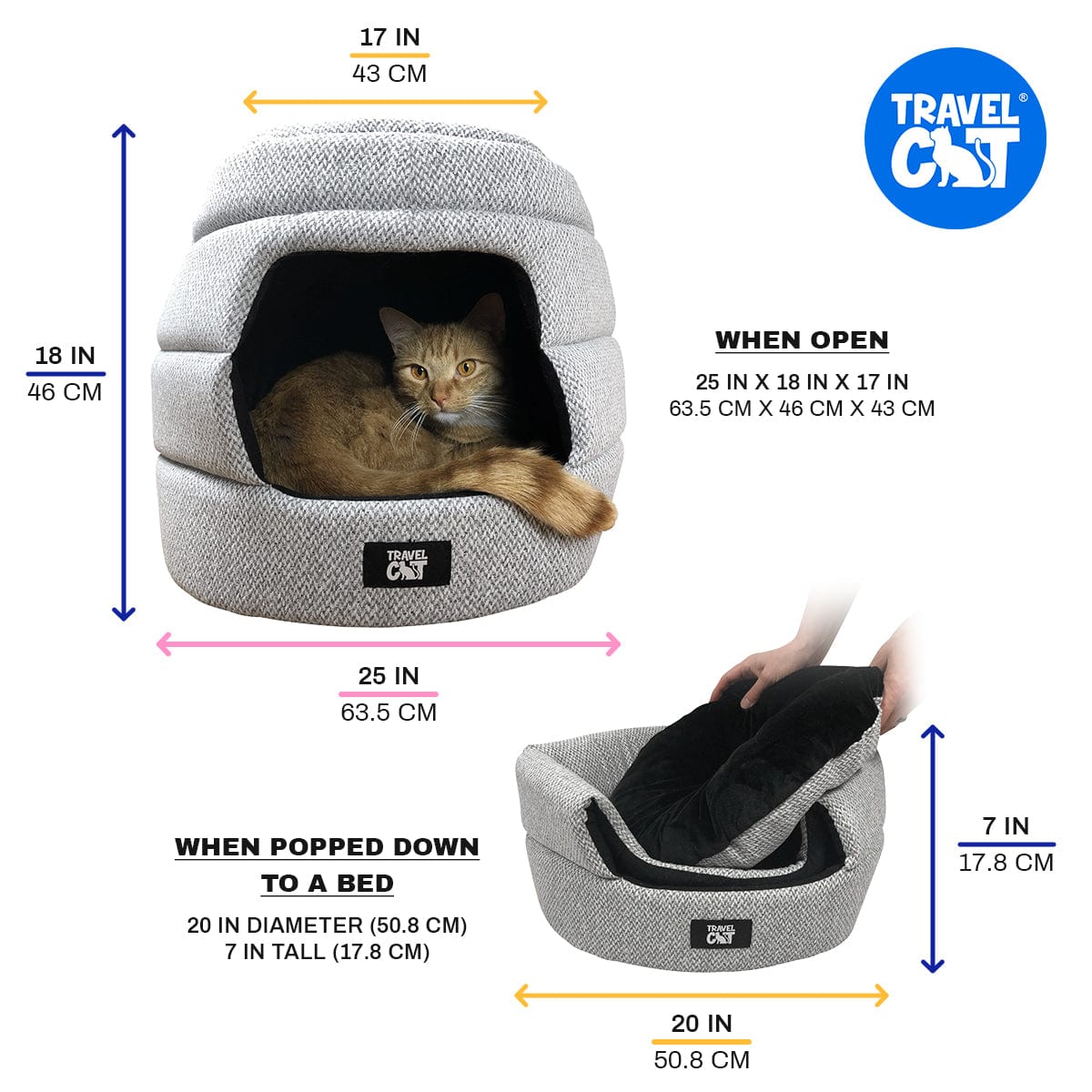 The Meowbile Home Convertible Cat Bed & Cave