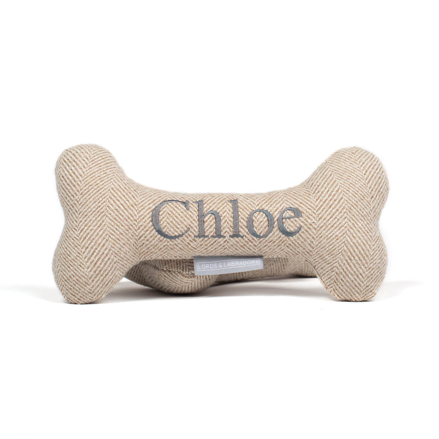 Bone Dog Toy in Herringbone Tweed by Lords & Labradors
