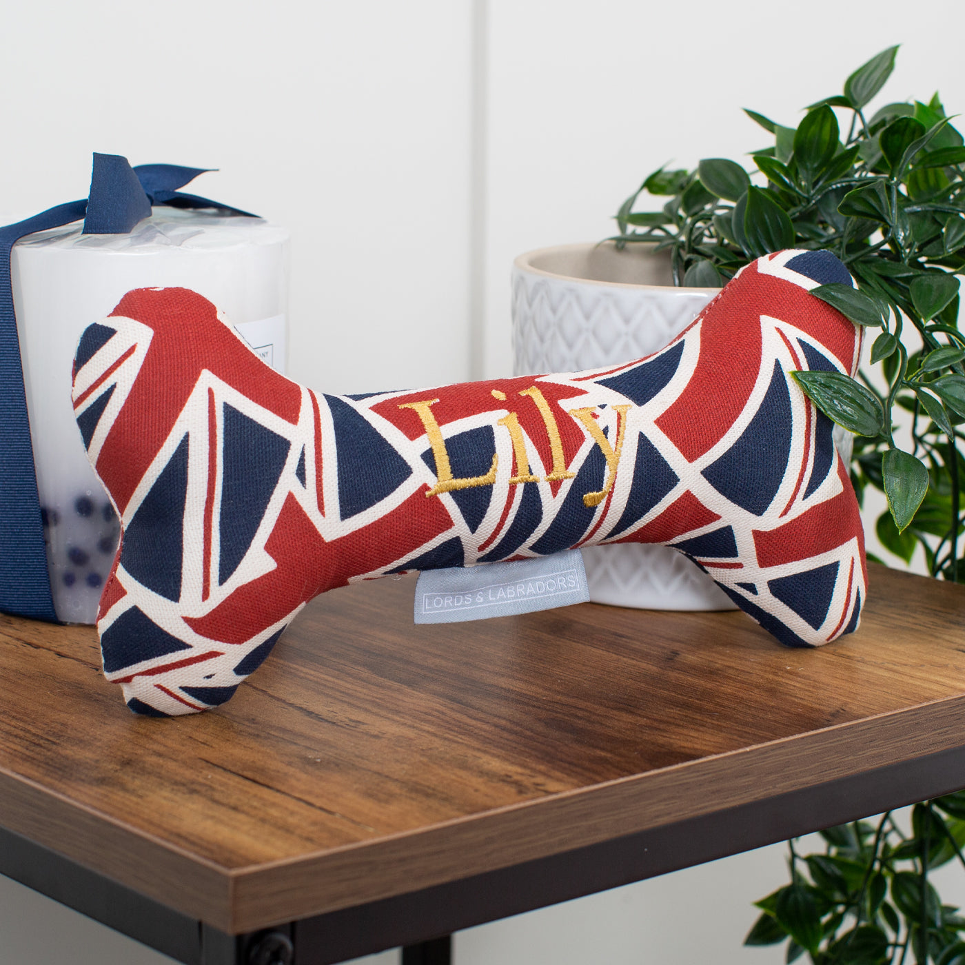 Dog Bone Toy in Union Jack by Lords & Labradors