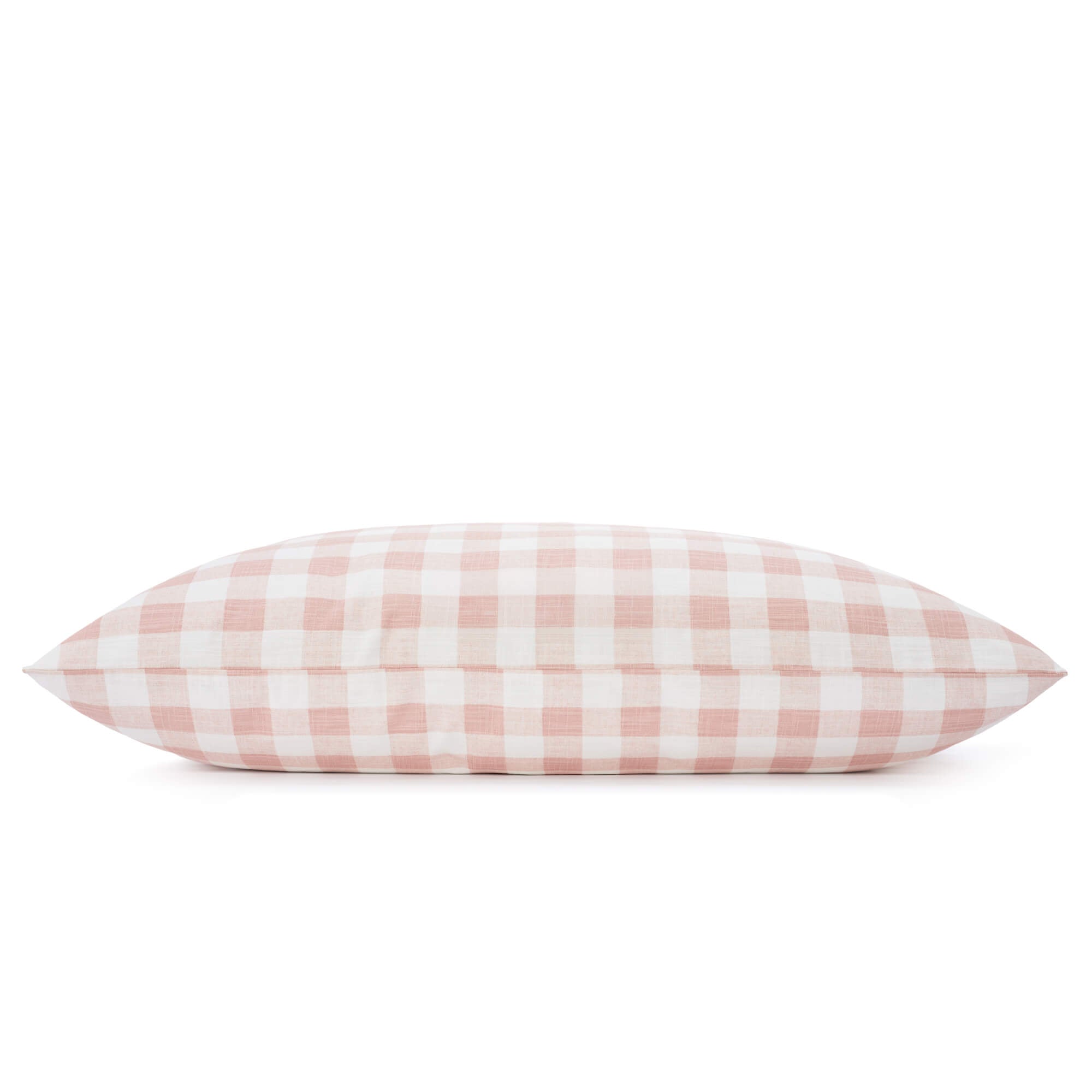 Blush Pink Gingham Check Dog Bed