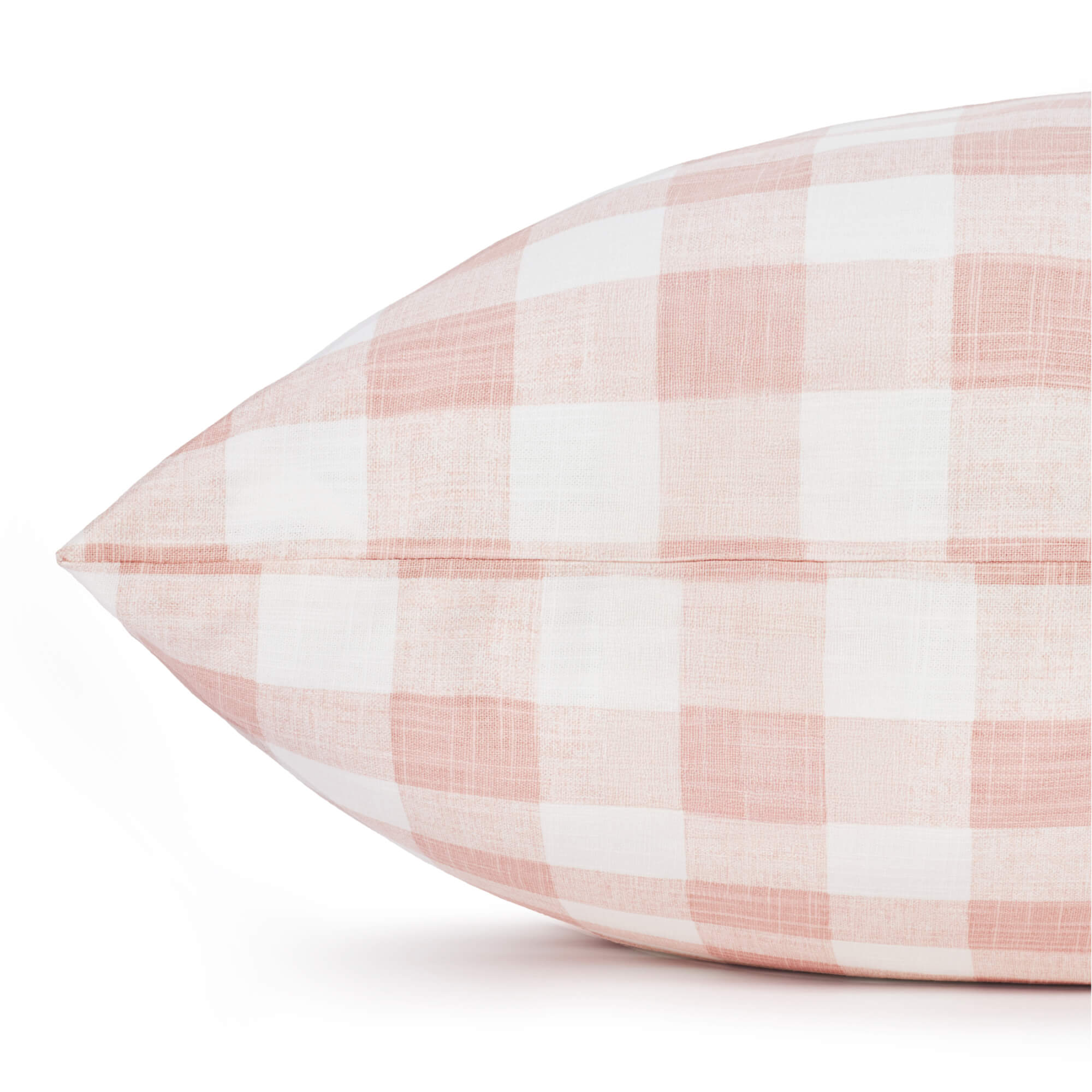 Blush Pink Gingham Check Dog Bed