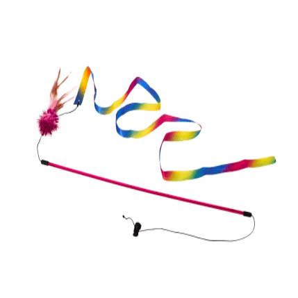 The Rainbow Dancer Cat Teaser Toy Wand
