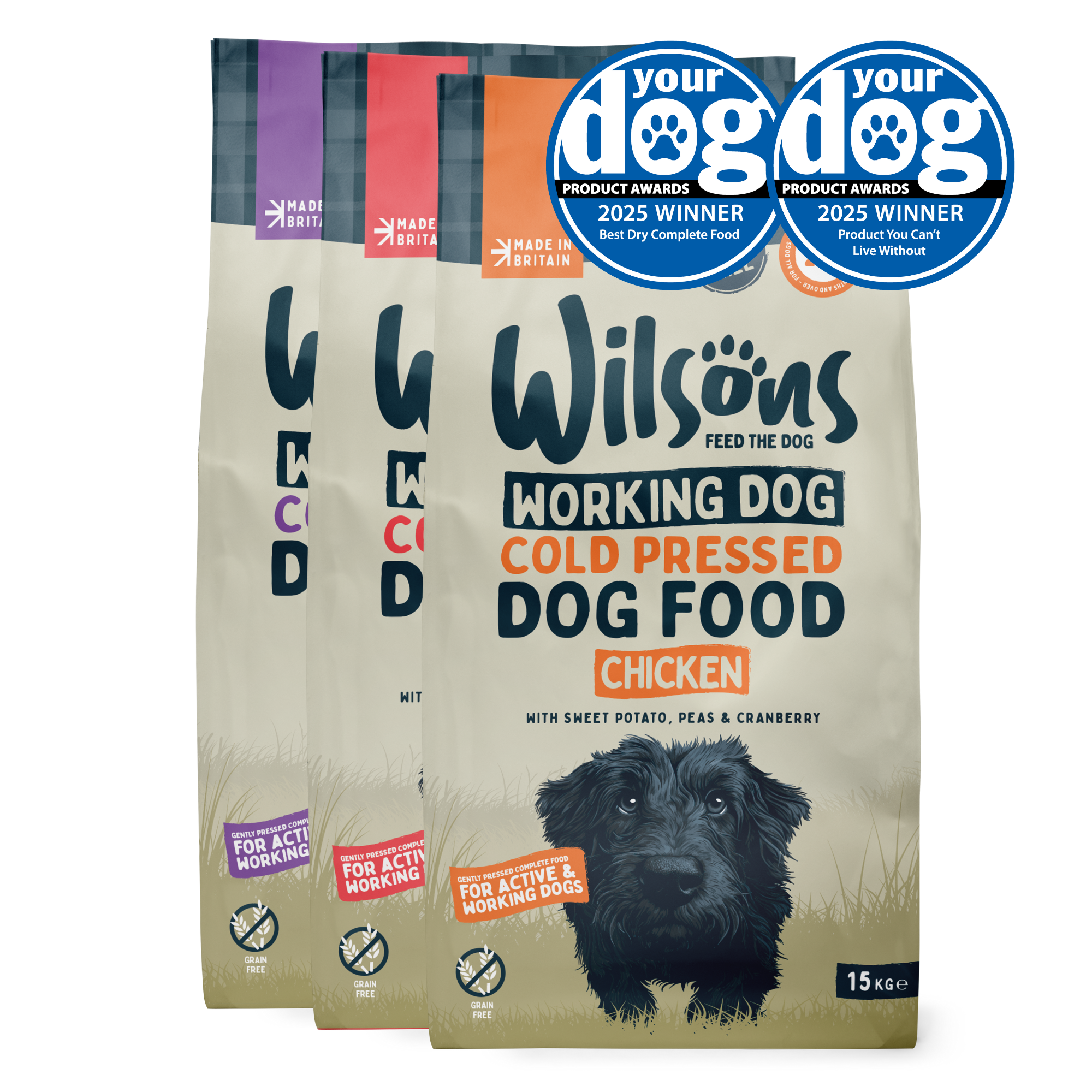 Variety Cold Pressed Working Dog Food Bundle