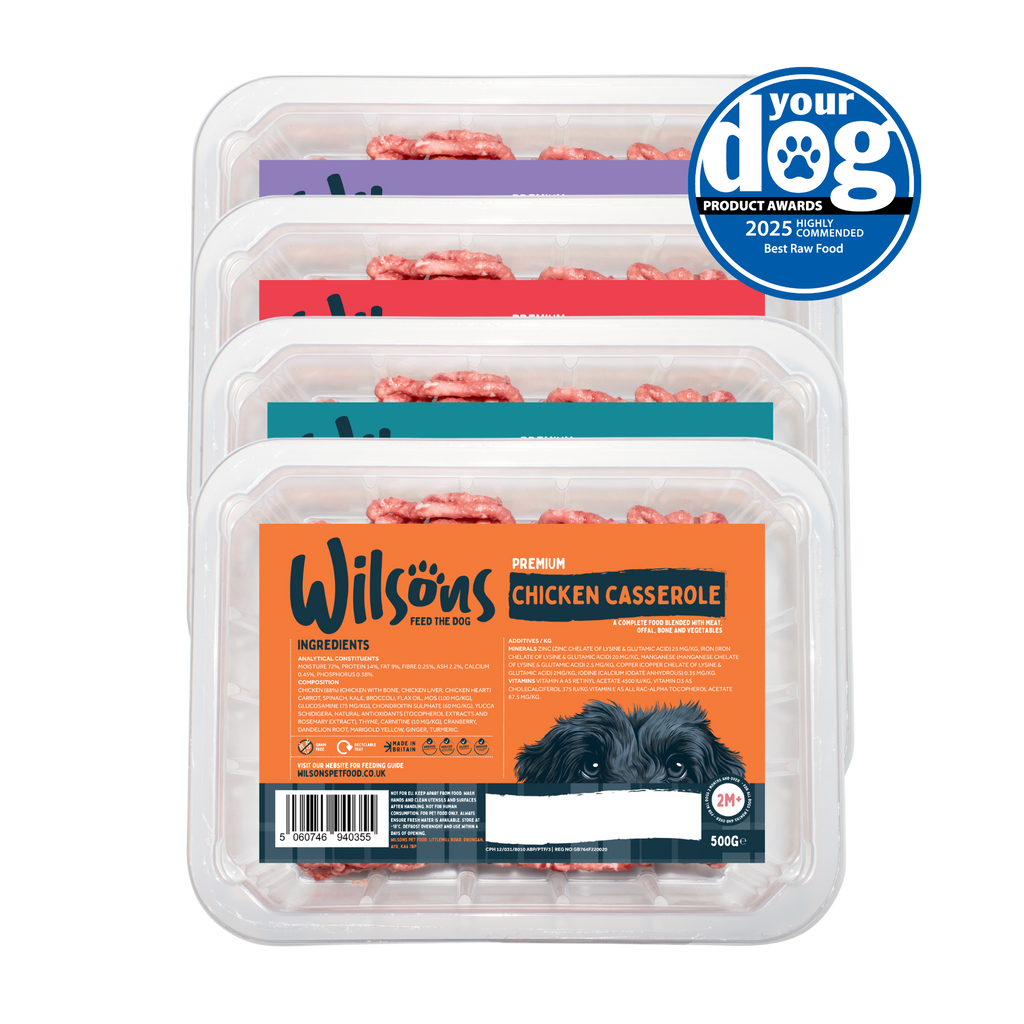 Variety Beef. Chicken and Turkey Premium Complete Raw Frozen Dog Food