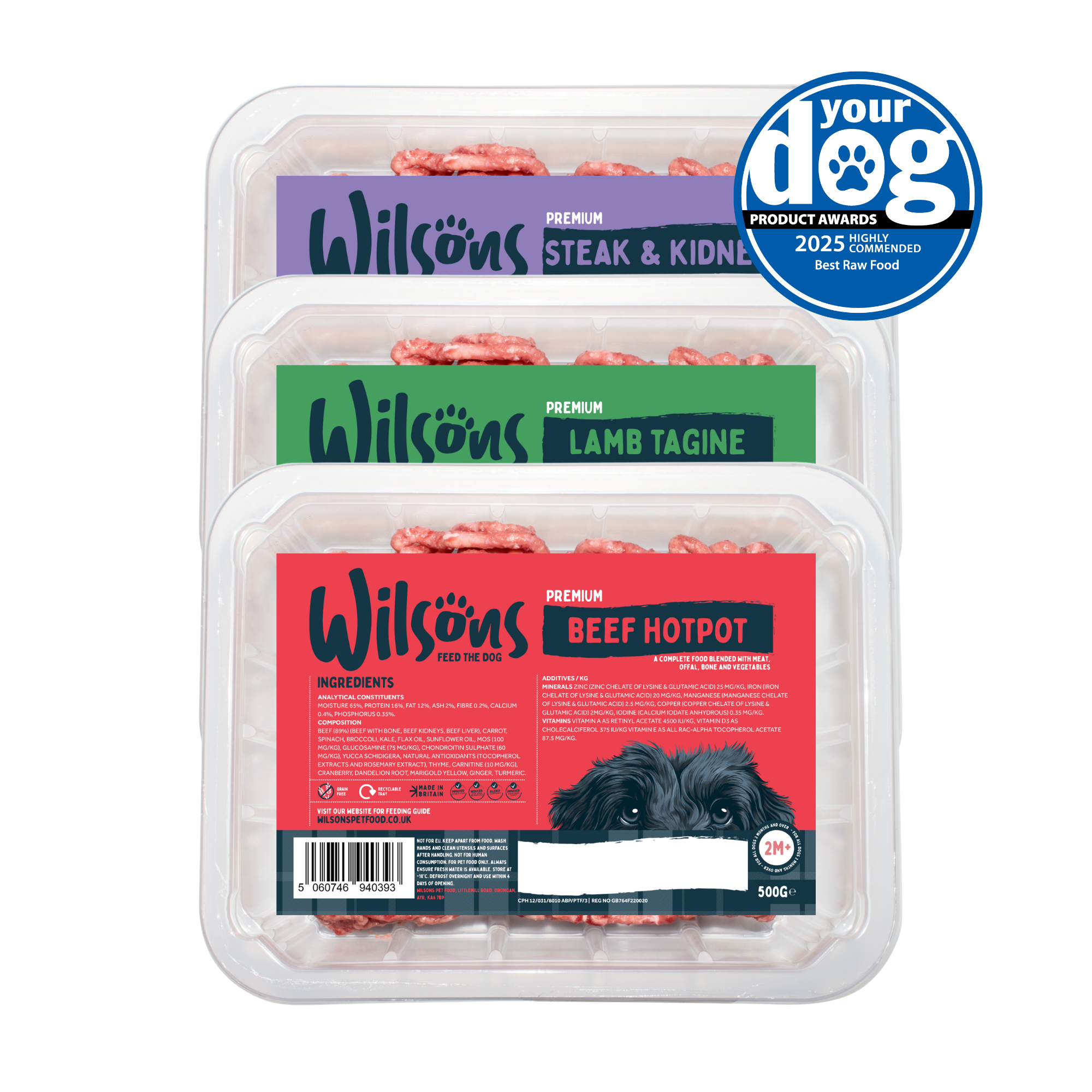 Variety Beef and Lamb Premium Complete Raw Frozen Dog Food