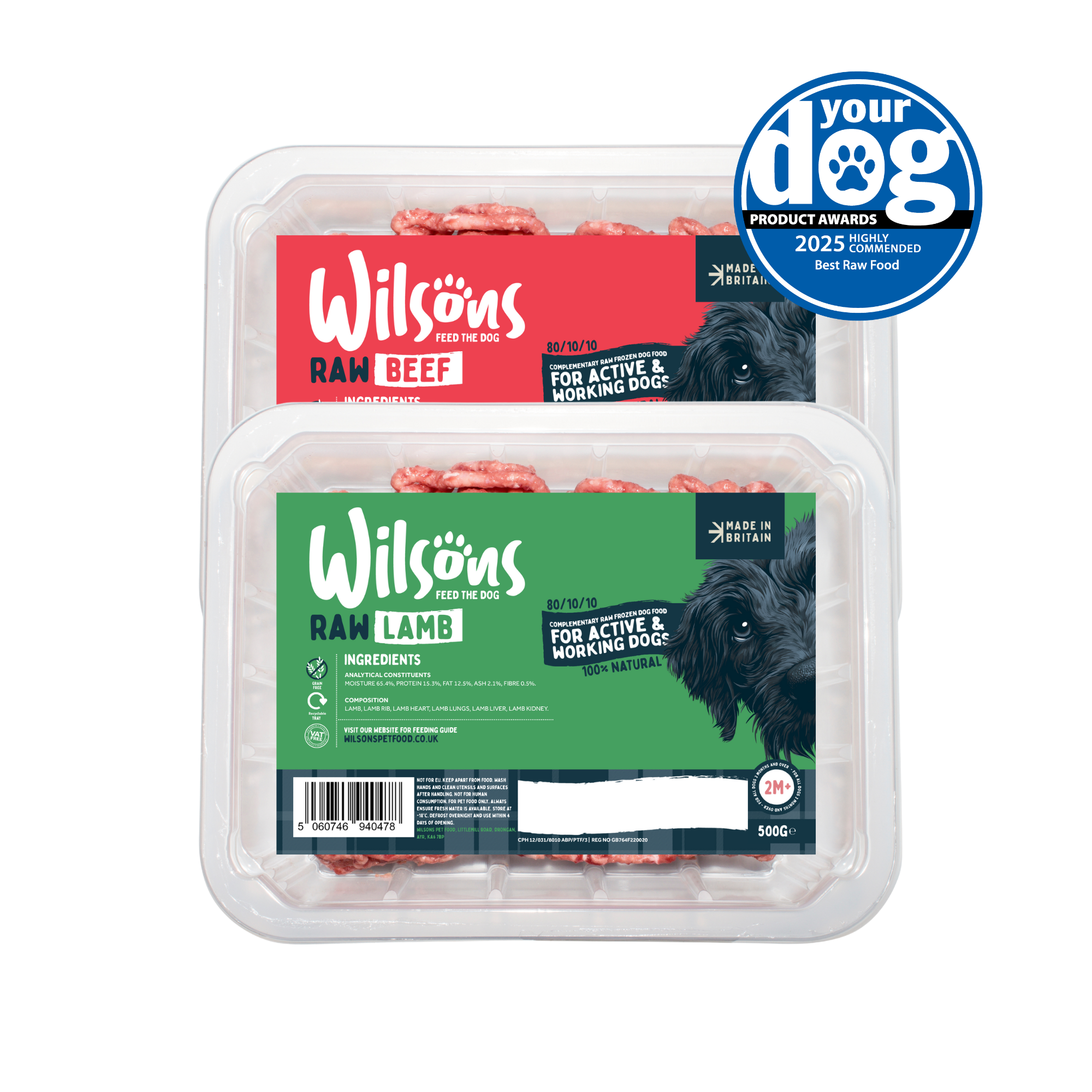 Variety Beef and Lamb 80/10/10 Raw Frozen Dog Food