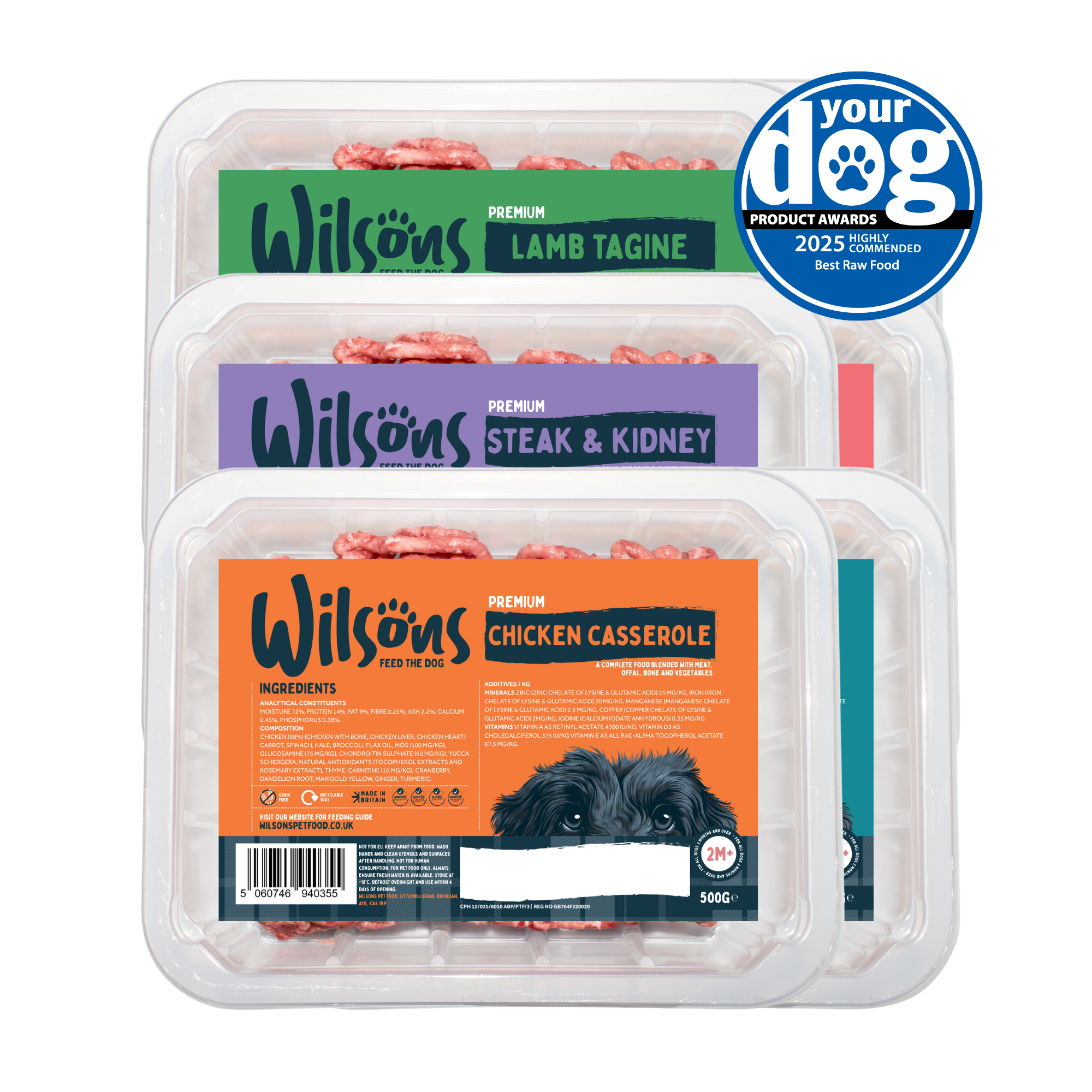 Variety Premium Complete Raw Frozen Dog Food