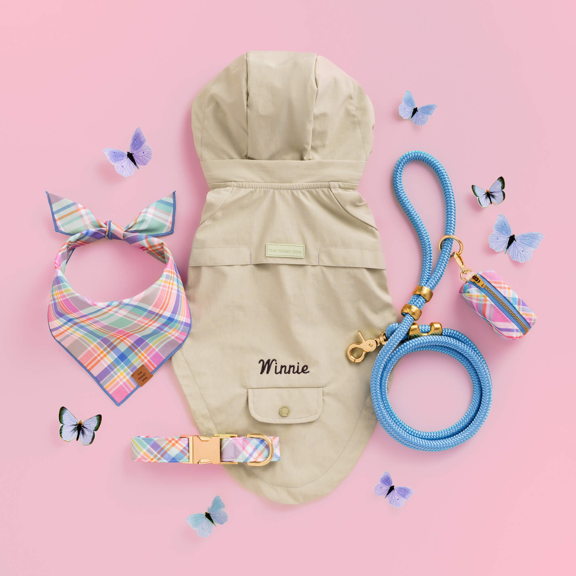 Powder Blue Marine Rope Dog Leash