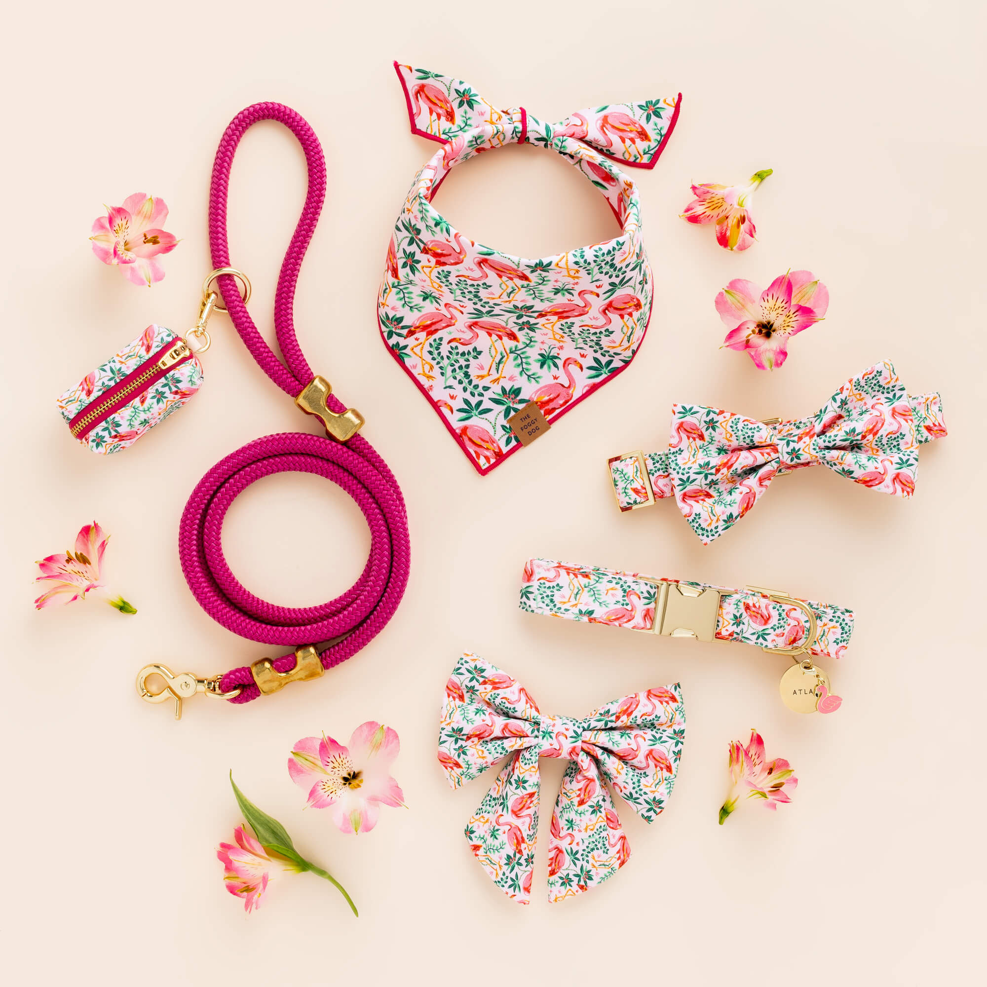 Hot Pink Marine Rope Dog Leash