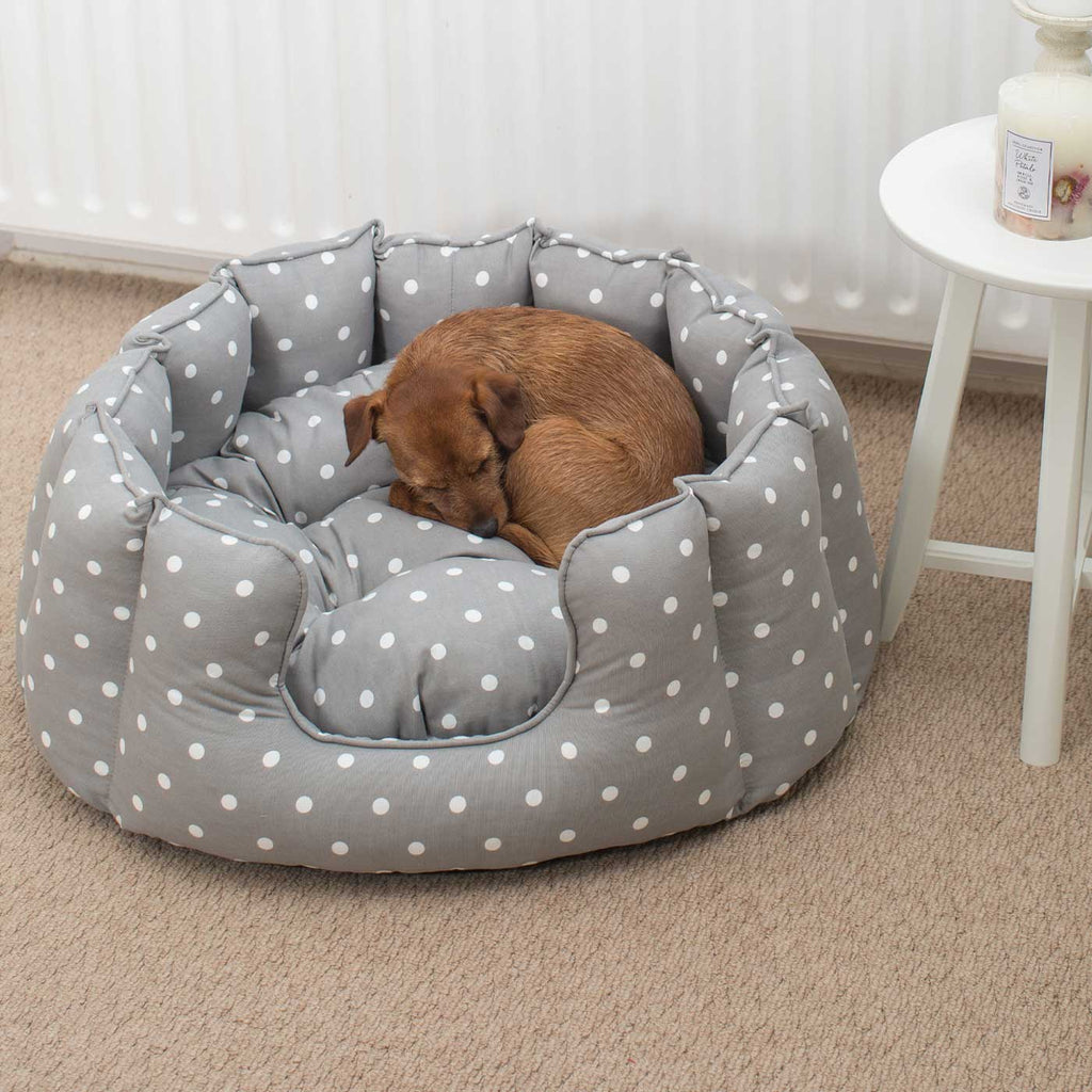 High Wall Bed For Dogs in Spots & Stripes by Lords & Labradors