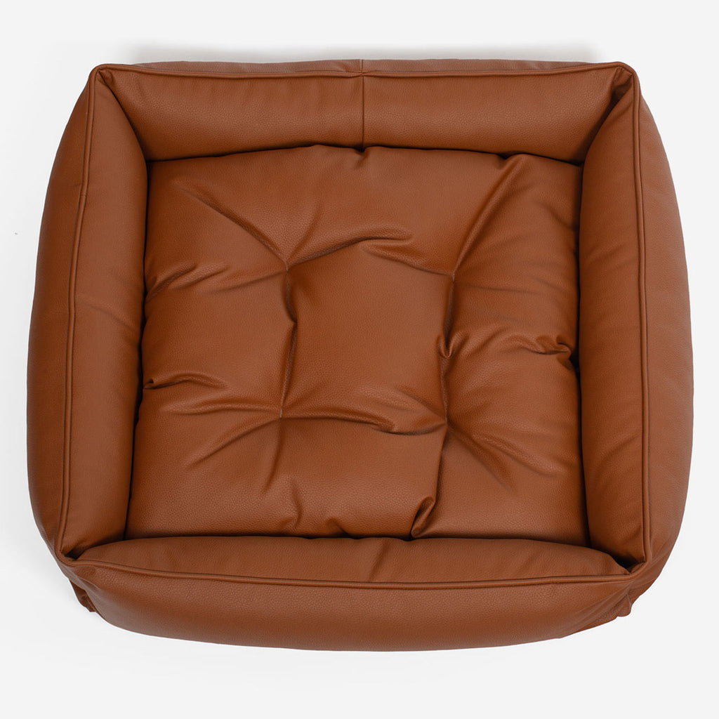 Box Bed in Rhino Tough Desert Faux Leather by Lords & Labradors