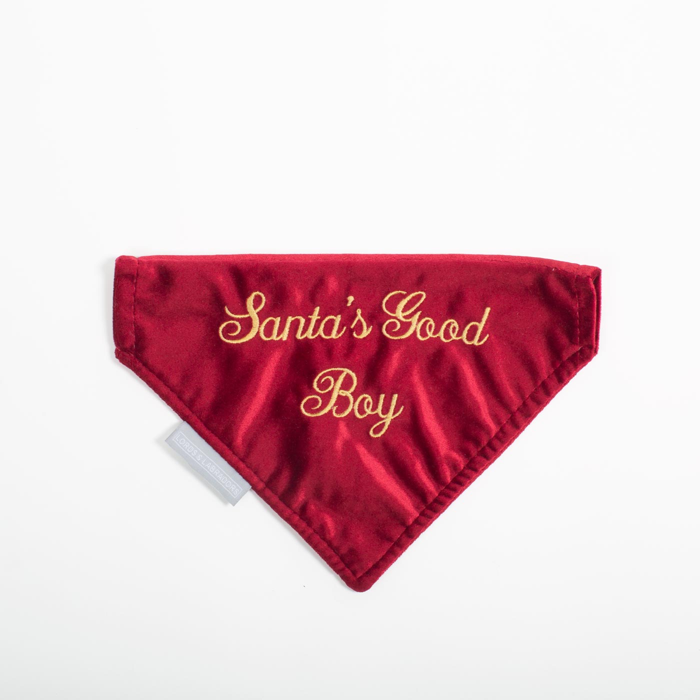 'Santa's Good Boy' Bandana in Velvet by Lords & Labradors