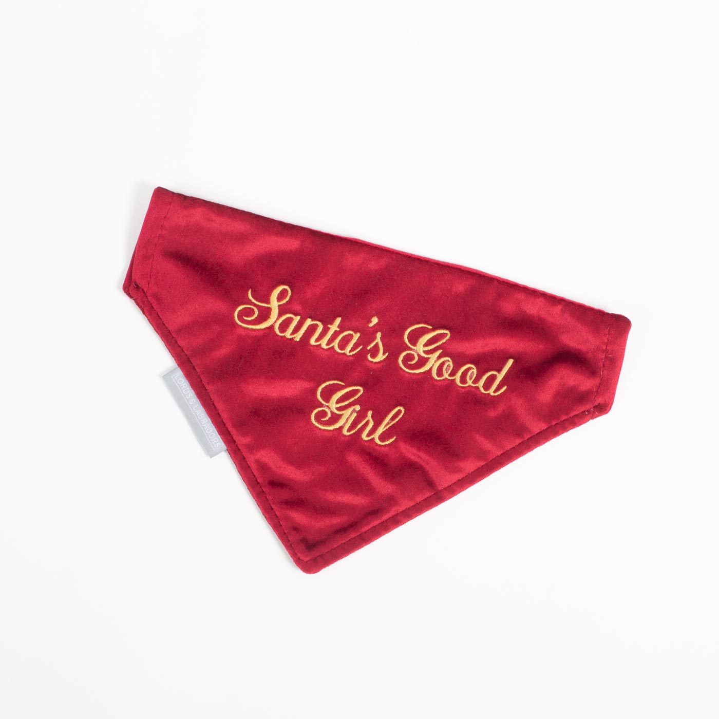 'Santa's Good Girl' Bandana in Velvet by Lords & Labradors