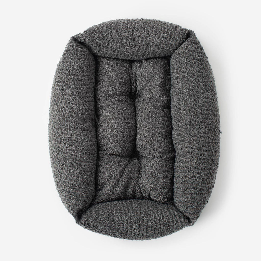 Cozy & Calming Puppy Cage Bed In Granite Boucl¨¦ by Lords & Labradors