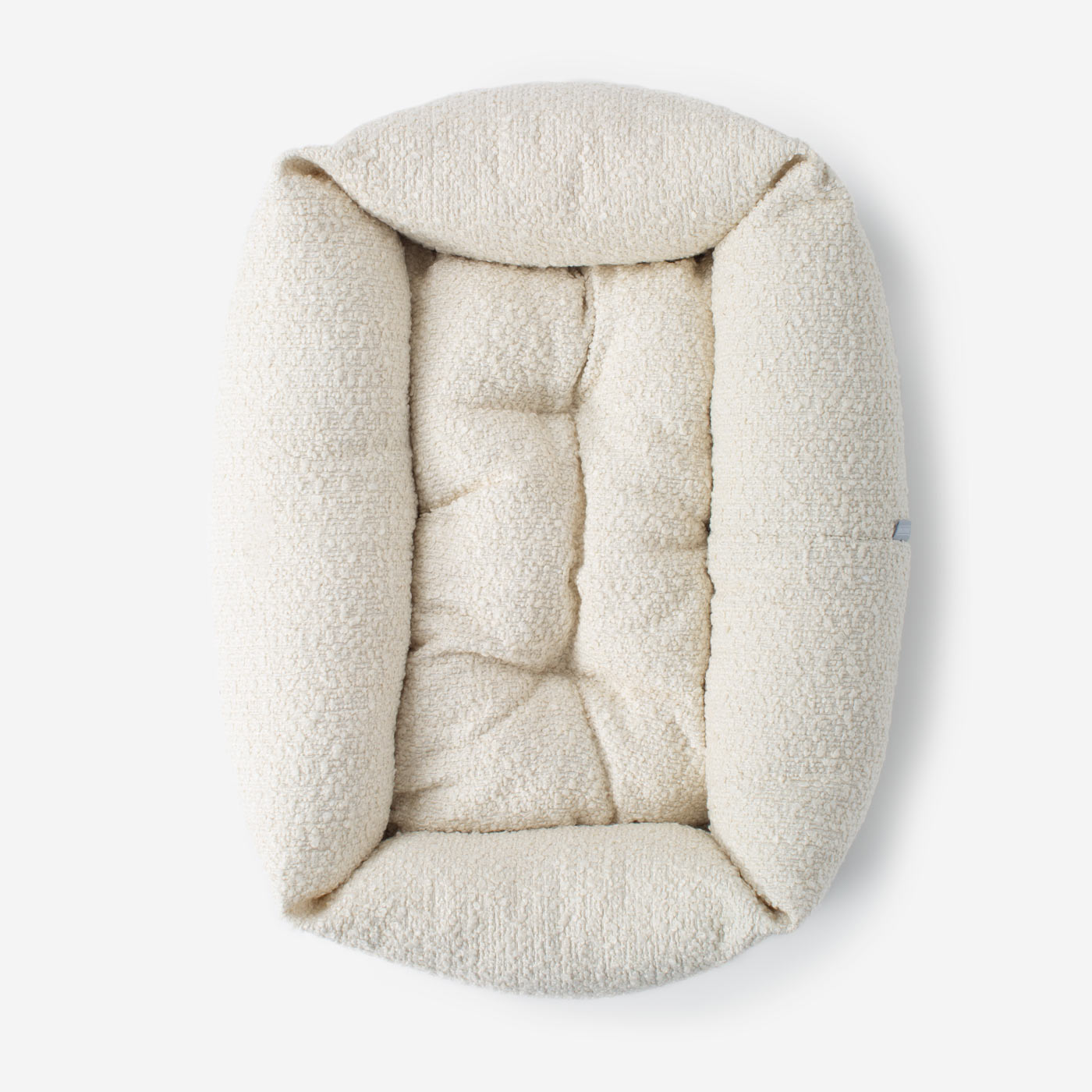 Cozy & Calming Puppy Cage Bed In Ivory Boucl¨¦ by Lords & Labradors