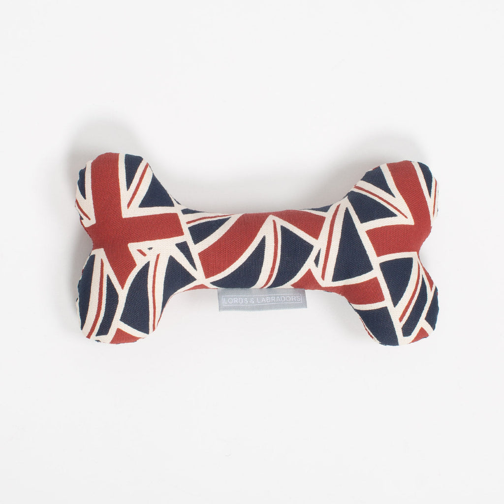 Dog Bone Toy in Union Jack by Lords & Labradors