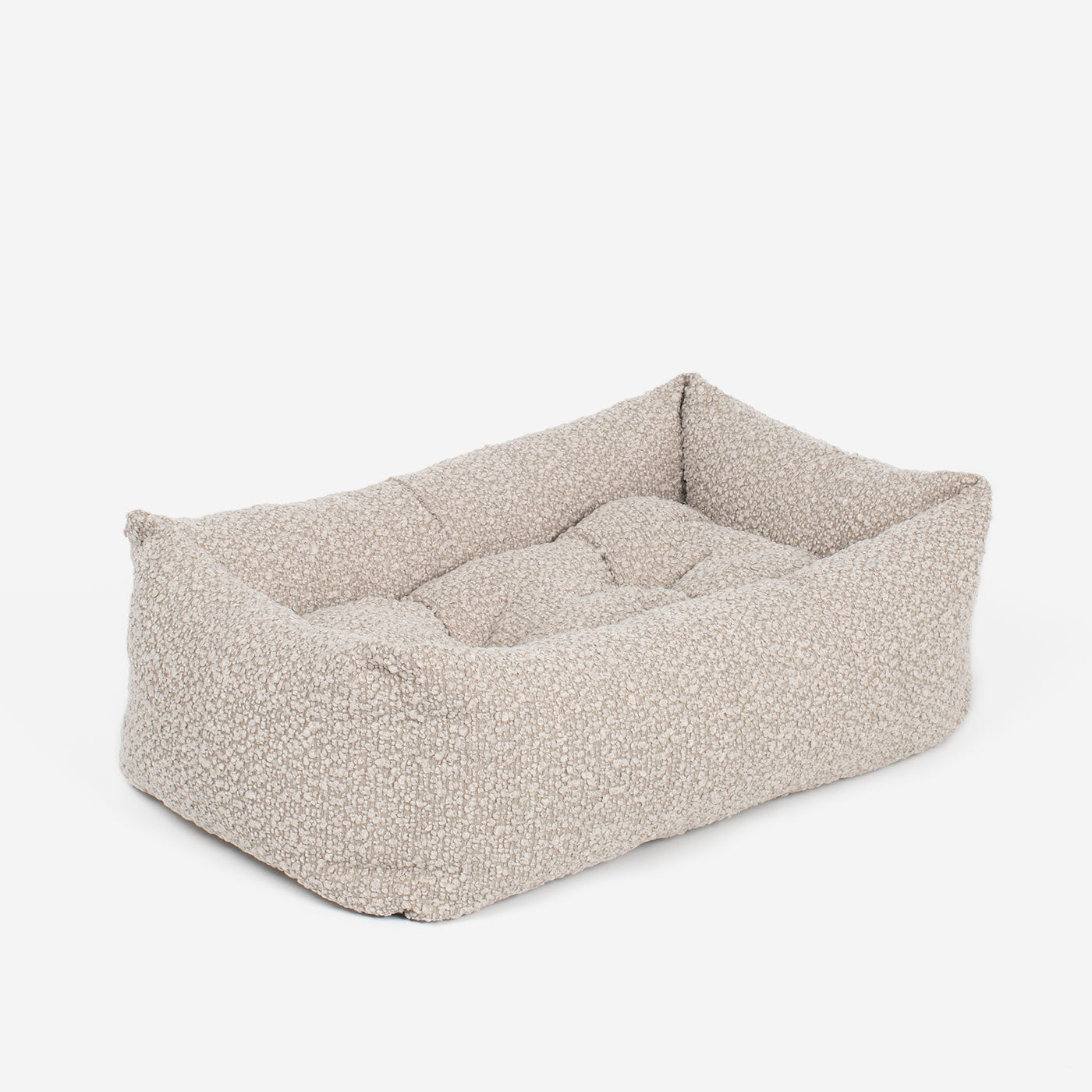 Cozy & Calming Puppy Cage Bed In Mink Boucl¨¦ by Lords & Labradors