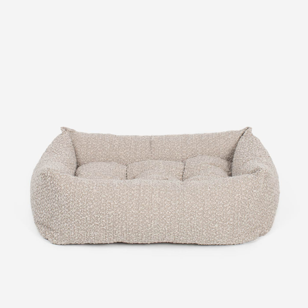 Cozy & Calming Puppy Cage Bed In Mink Boucl¨¦ by Lords & Labradors