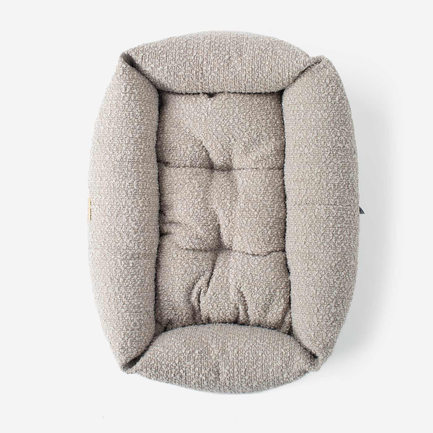 Cozy & Calming Puppy Cage Bed In Mink Boucl¨¦ by Lords & Labradors