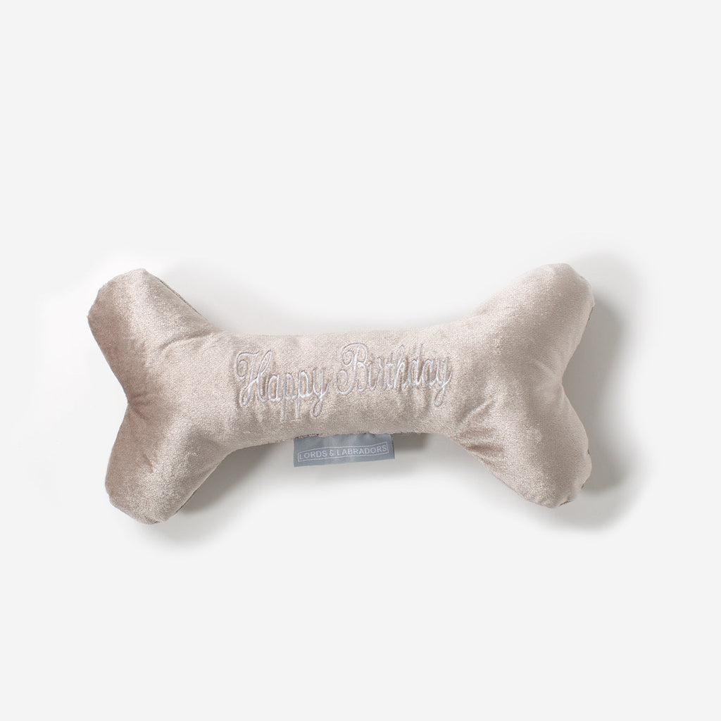Happy Birthday Dog Bone Toy by Lords and Labradors