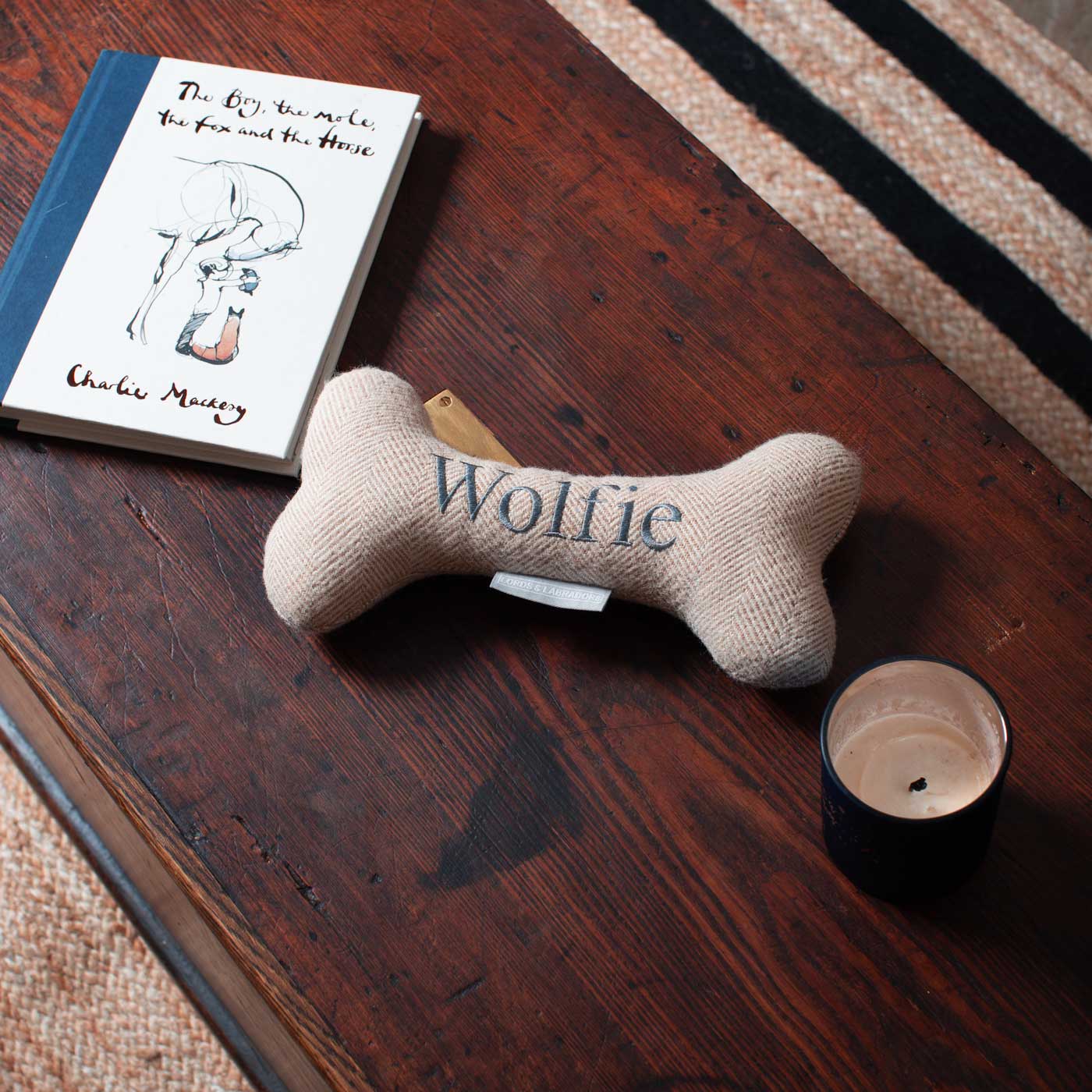 Bone Dog Toy in Herringbone Tweed by Lords & Labradors