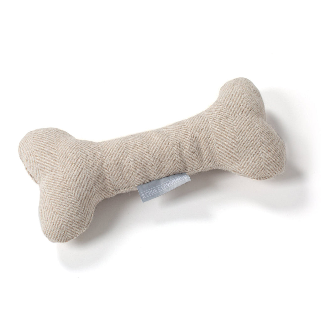 Bone Dog Toy in Herringbone Tweed by Lords & Labradors
