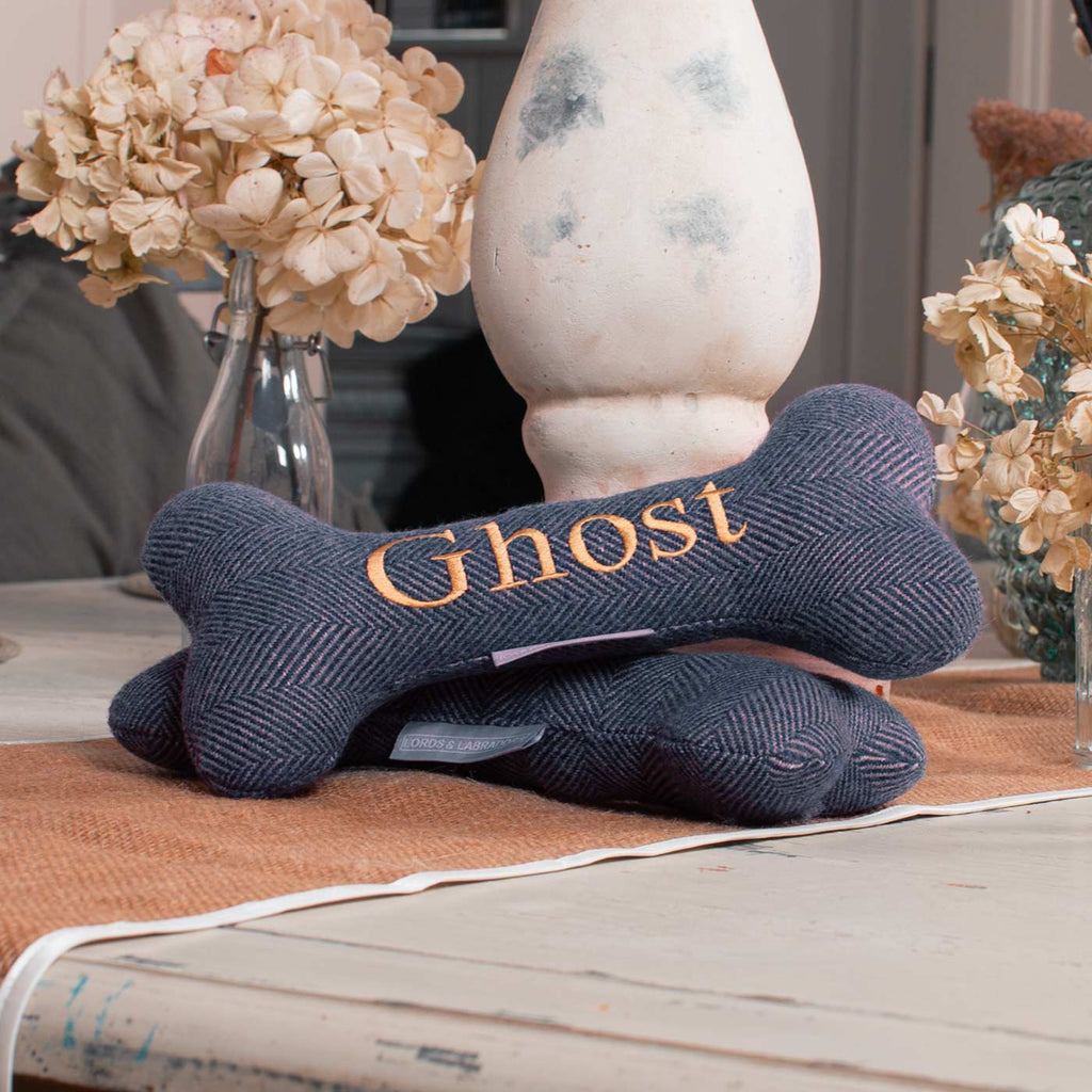 Bone Dog Toy in Herringbone Tweed by Lords & Labradors