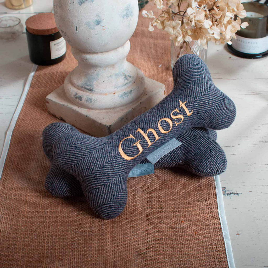Bone Dog Toy in Herringbone Tweed by Lords & Labradors