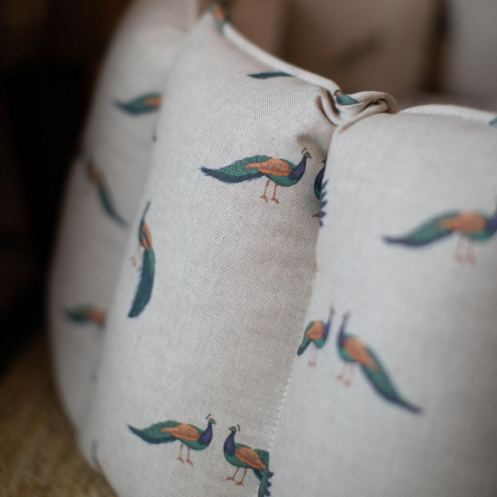 High Wall Bed For Dogs in Woodlands Peacock by Lords & Labradors