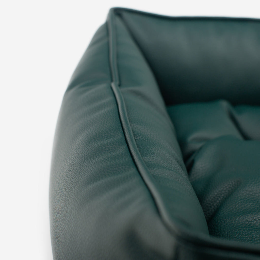 Box Bed in Rhino Tough Jungle Faux Leather by Lords & Labradors