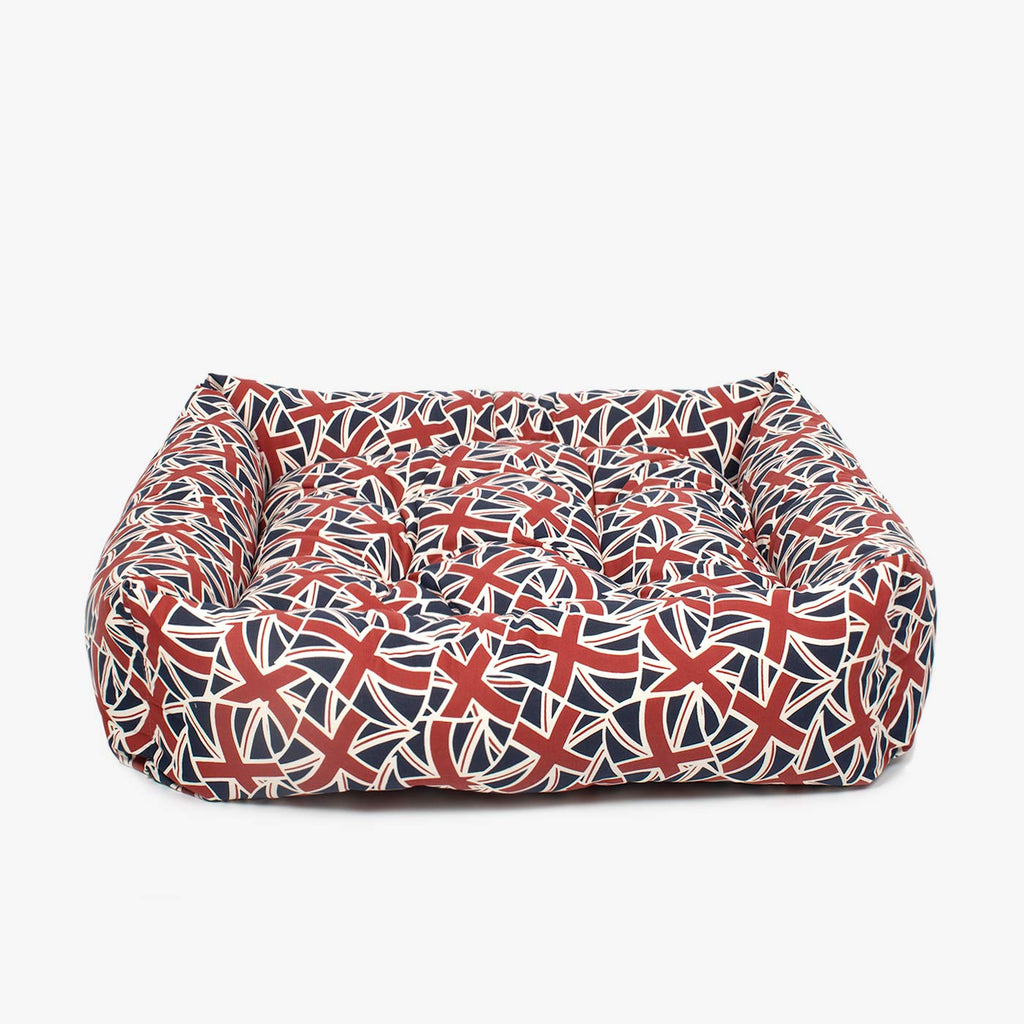 Box Bed For Dogs in Union Jack by Lords & Labradors