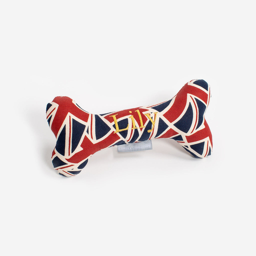 Dog Bone Toy in Union Jack by Lords & Labradors