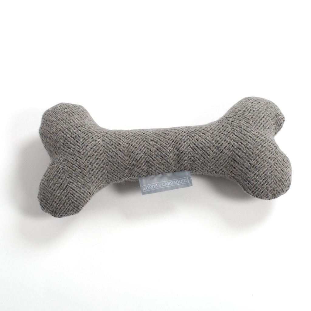 Bone Dog Toy in Herringbone Tweed by Lords & Labradors
